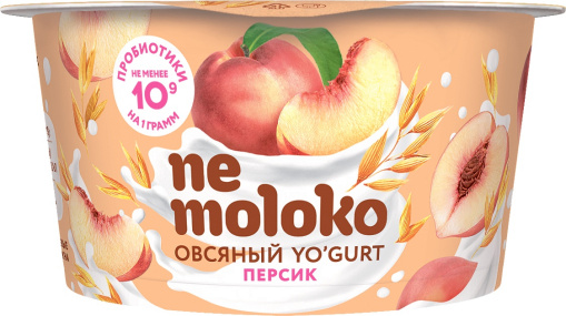 Nemoloko YO‘GURT овсяный с персиком