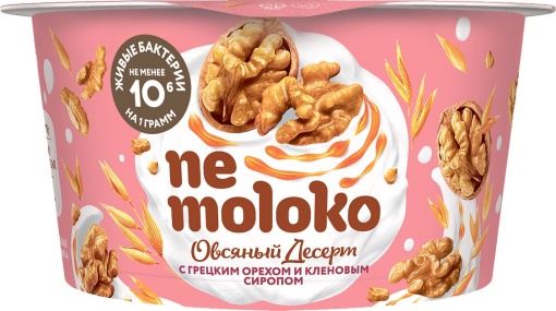 Nemoloko ДЕСЕРТ овсяный с грецким орехом и кленовым сиропом