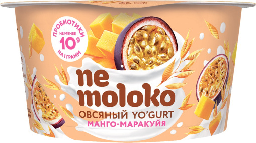 Nemoloko YO‘GURT овсяный с манго-маракуйя